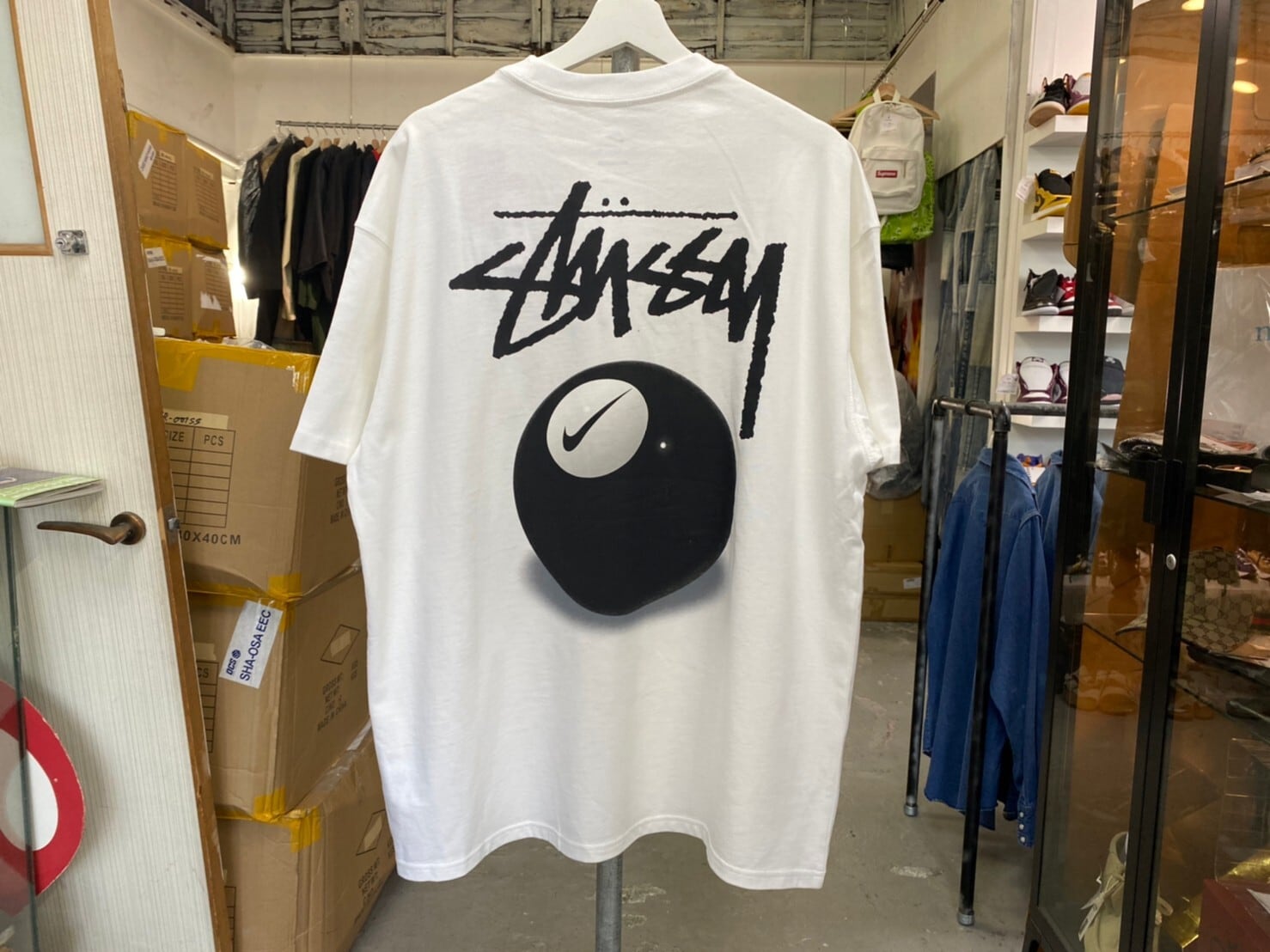 stussy nike 8ball tシャツ