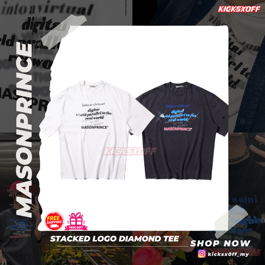 Masonprince Stacked Logo Diamond Oversized Tee