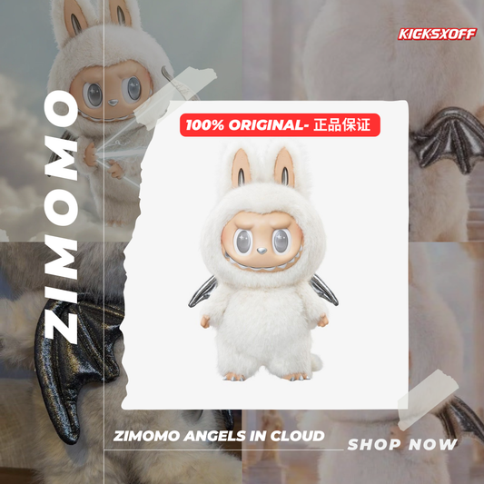 (Authentic & Ready Stock ) Pop Mart Zimomo 2.0 - Angel in Cloud // 58CM Plush Toy Zimomo the monster Popmart Zimomo