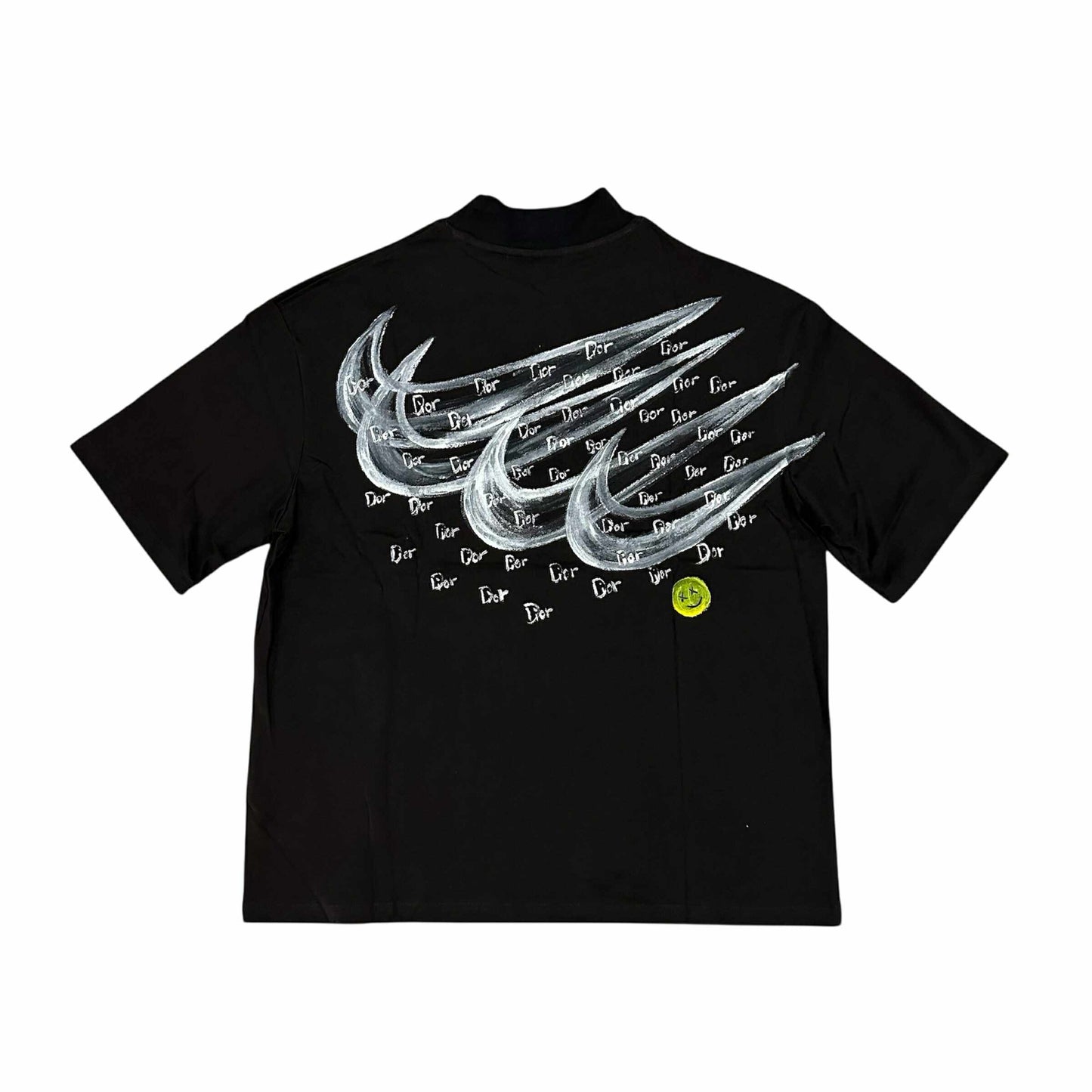 TAX FREE Acrylic Painted Multi Swoosh and Smiley Logo Streetwear Tee