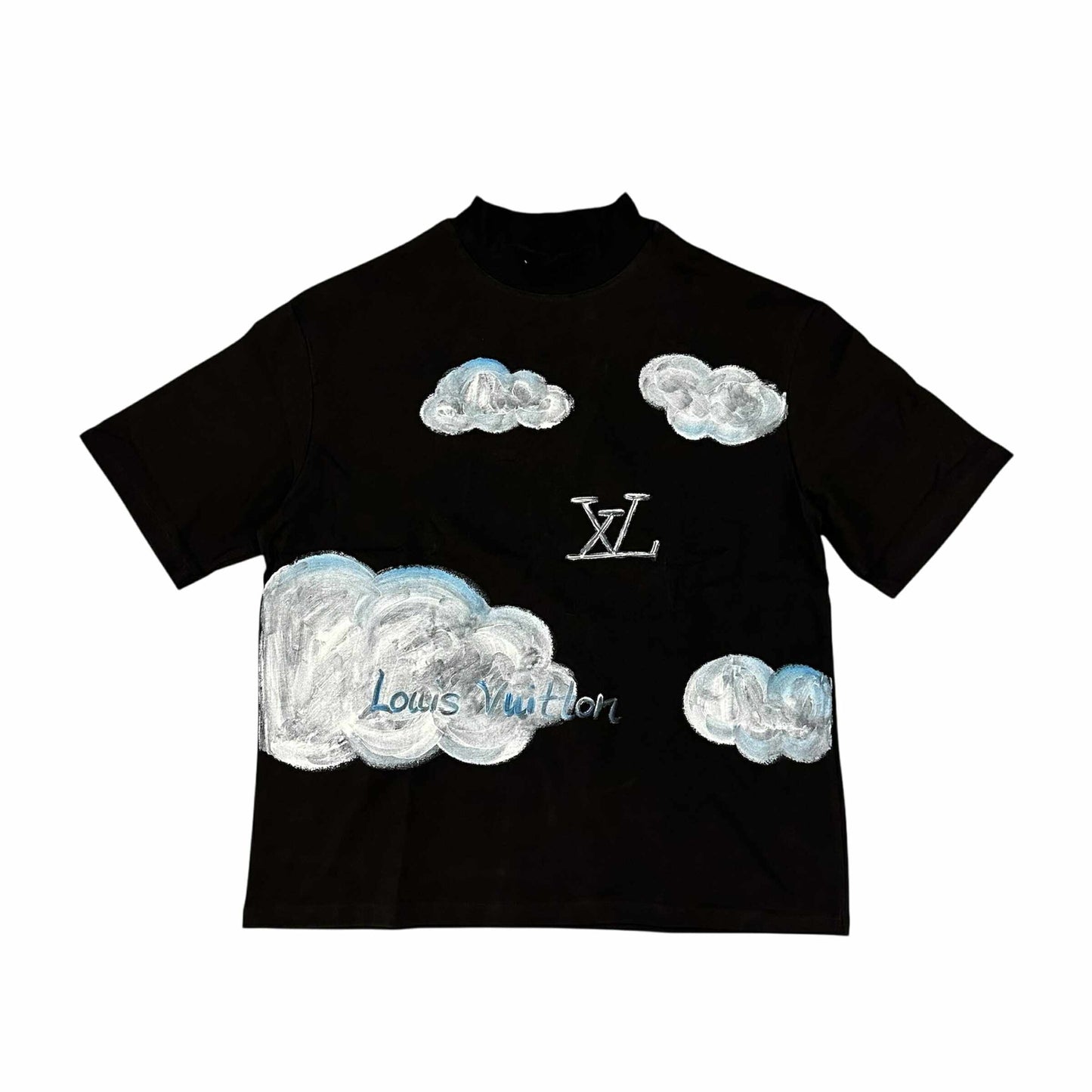 TAX FREE Acrylic Painted Cloud Logo Streetwear Tee